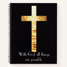 Cahier journal en spirale avec Dieu