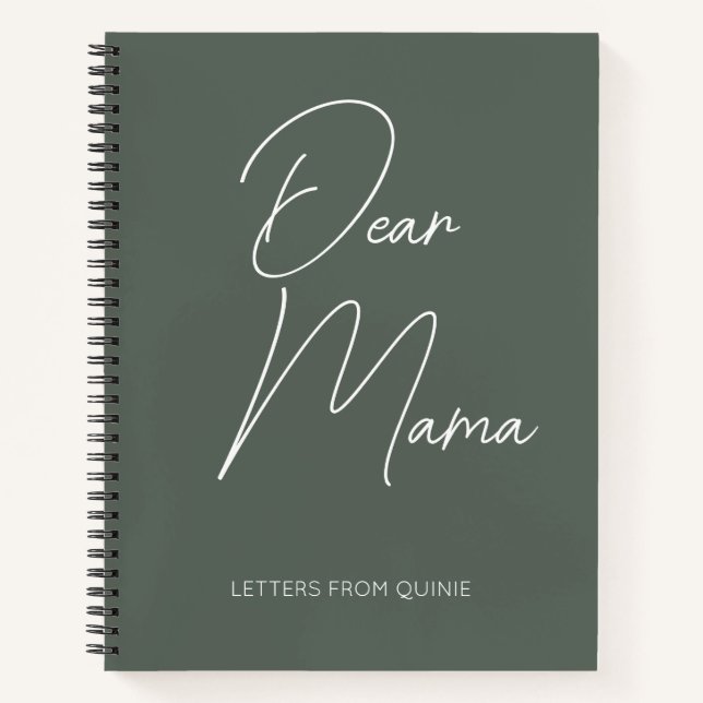 Cahier Journal Moderne Script Gras | mama (Devant)