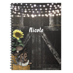 Cahier Journal Porte de Grange Rustique Country We