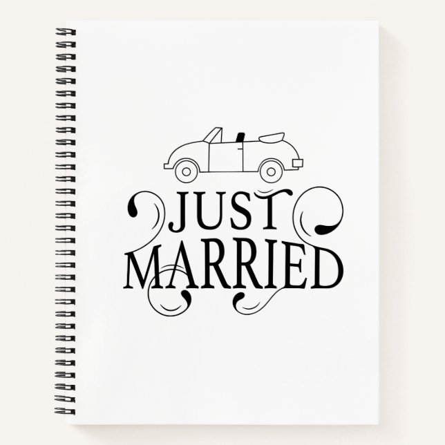 Cahier Journal Simple Noir & Blanc  (Devant)