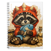Cahier Kawaii Dinosaure Raton Laveur – Pirate Mign