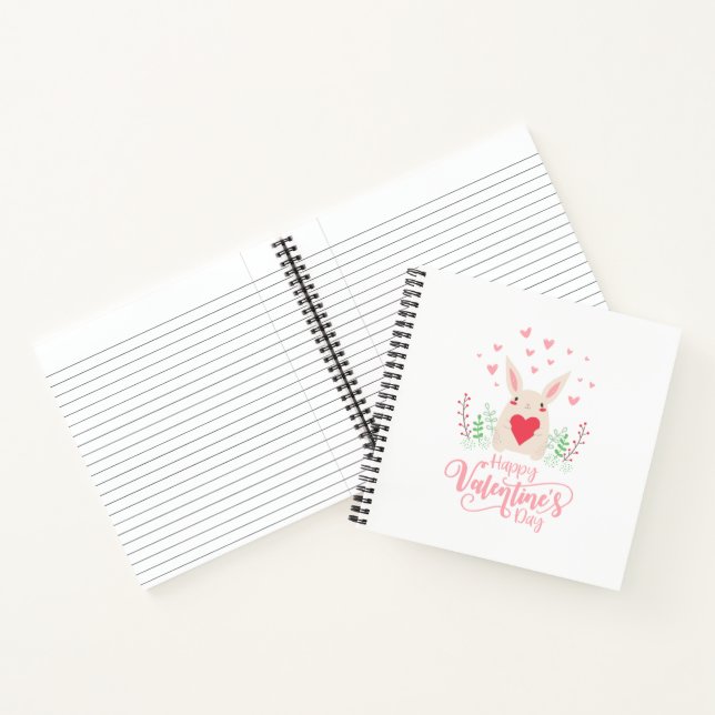 Cahier Lapin mignon Bonne Saint-Valentin (Intérieur)
