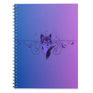 Cahier loup violet