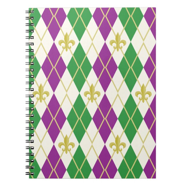 Cahier Mardi Gras Argyle (Devant)