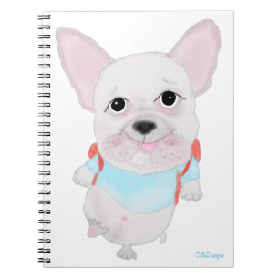 Cahier mignon bouledogue français