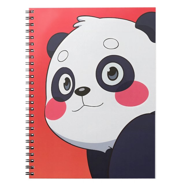 Cahier Mignon Panda pour Enfants (Devant)