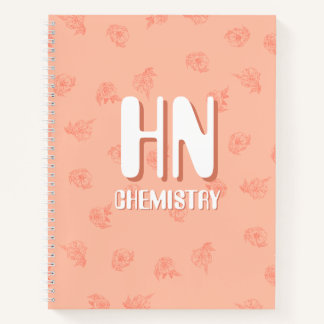 Cahier mignon pêche avec initiales