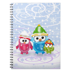 Cahier Mignons Hiboux d'Hiver