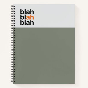 Cahier Minimaliste à Bloc de Couleur – Blah Blah B