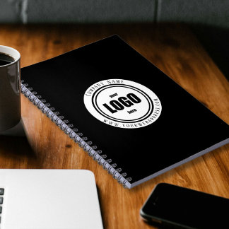 Cahier noir avec logo personnalisé