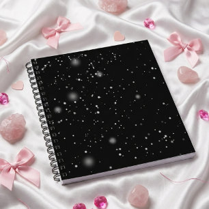 Cahier noir neige frais ciel nocturne