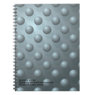 Cahier Notebook – Motif de sphère 3D sarcelle
