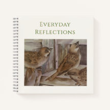 Cahier Oiseau Moineau | Cadeau Journal de Nature |