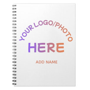 Cahier personnalisé à deux côtés avec nom et logo 