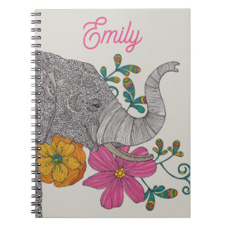 Cahier personnalisé au nom de l'éléphant