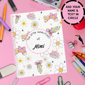Cahier personnalisé au nom des enfants Kawaii Mign