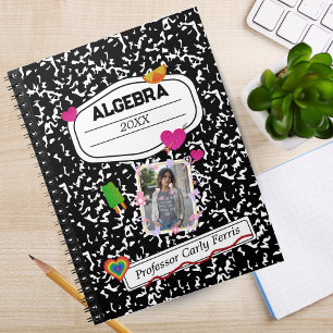 Cahier personnalisé avec collage photo adolescent 
