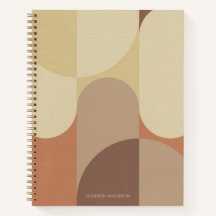Cahier personnalisé Bauhaus Terracotta Beige Abstr