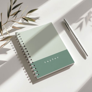 Cahier personnalisé bloc de couleur menthe