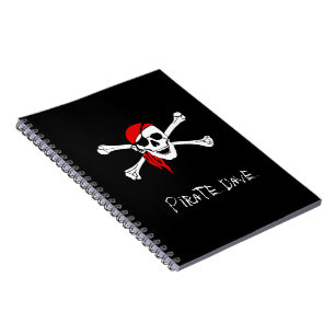 Cahier personnalisé Crâne et os de pirate