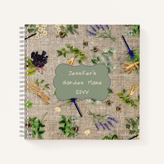 Cahier personnalisé de la ferme du jardin des herb (Devant)