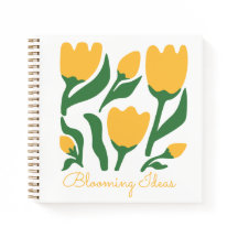 Cahier Personnalisé Esthétique Tulipes Jaunes