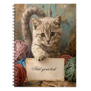 Cahier personnalisé pour enfants avec un chaton mi