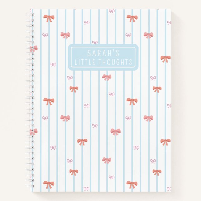 Cahier personnalisé Souvenirs de ruban doux (Devant)