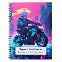 Cahier personnalisé sur le thème de l'anime
