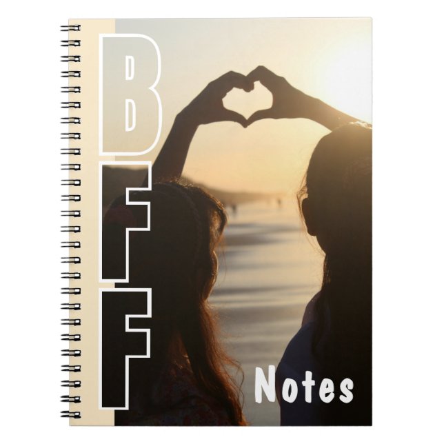 Cahier Photo Illusion BFF personnalisé blanc cassé (Devant)