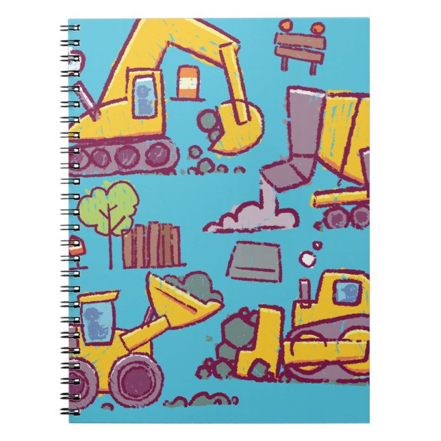 Cahier photo spirale à thème de construction pour  (Devant)
