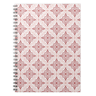 Cahier photo spirale avec motif rouge et rose
