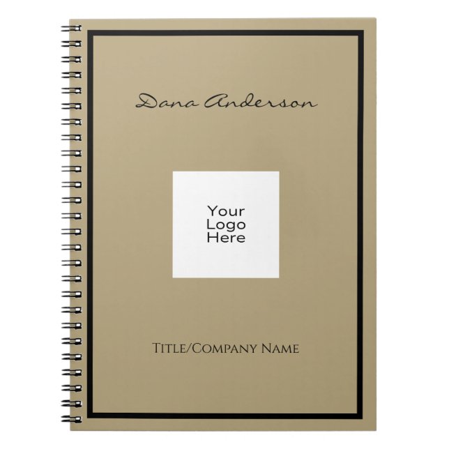 Cahier photo spirale noir et bronzé simple moderne (Devant)