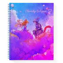 Cahier Princesse Fille Chat Bleu & Garçon Chevalie