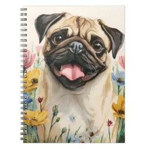 Cahier Pug – Aquarelle
