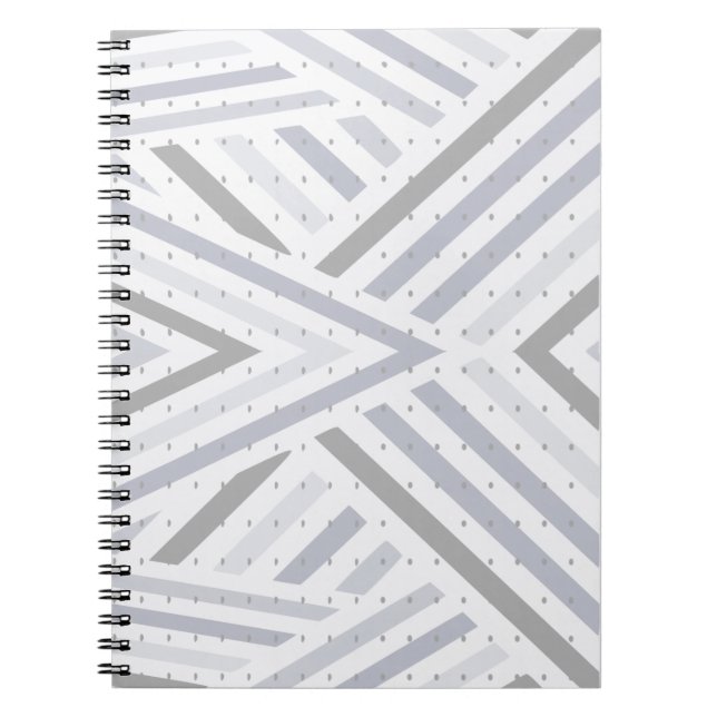 Cahier rayé diagonal gris (Devant)