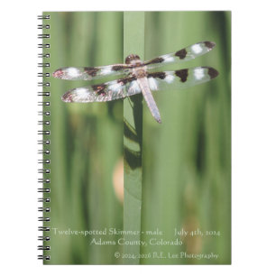 Cahier relié en spirale avec photographie de libel