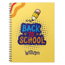 Cahier "Retour à l'école" personnalisé et amusant