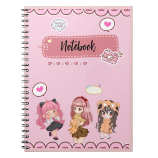 Cahier Rose Fille Mignonne