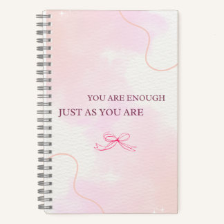 cahier rose, joli journal, papeterie kawaii