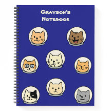 Cahier Scolaire Personnalisé Astronaute Chat Migno