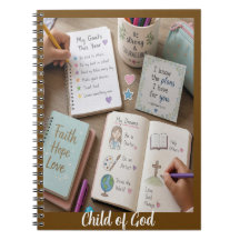 Cahier scolaire personnalisé avec messages bibliqu