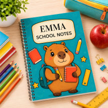 Cahier Scolaire Personnalisé pour Enfants au Capyb