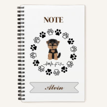 Cahier spirale - Chiot mignon