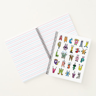 Cahier spiralé Créatures de l'alphabet
