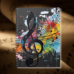 Cahier spiralé de l'amateur de musique éclaboussan