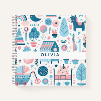 Cahier spiralé de rêveuse enchantée fantaisiste