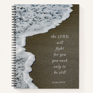Cahier spiralé de versets bibliques de la plage Se