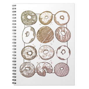 Cahier spiralé DOUZAINE DE DONUTS TRICOTÉS 