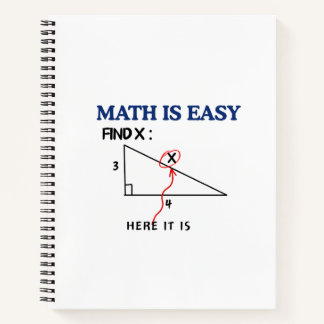 Cahier Spiralé Drôle De Maths Facile Trouver X